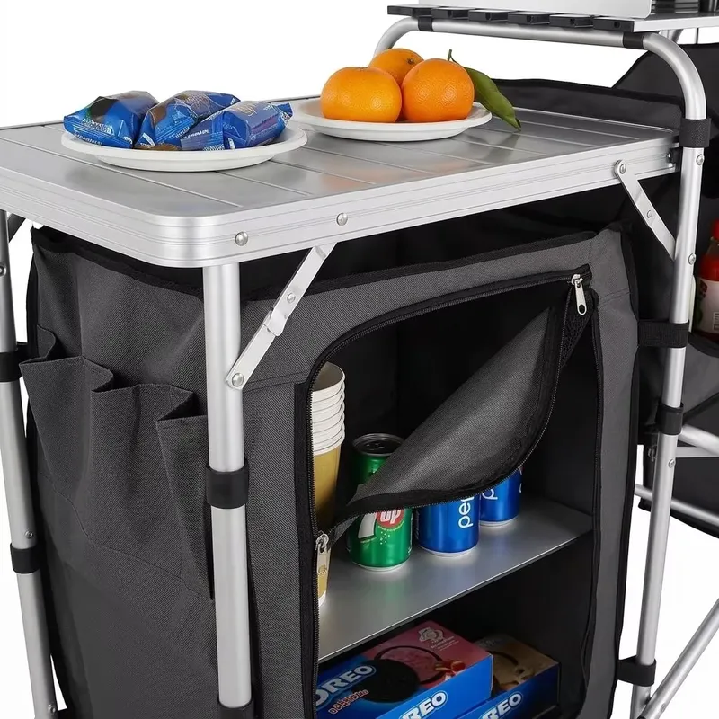 Wholesale Large Aluminum Outdo - Camping Cooking Table With Windshield 评论和价格