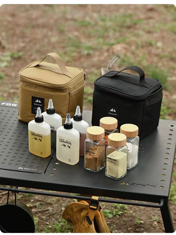 Seasoning Bottle Set Portable  - Camping Cooking Set With Bag 评论和价格