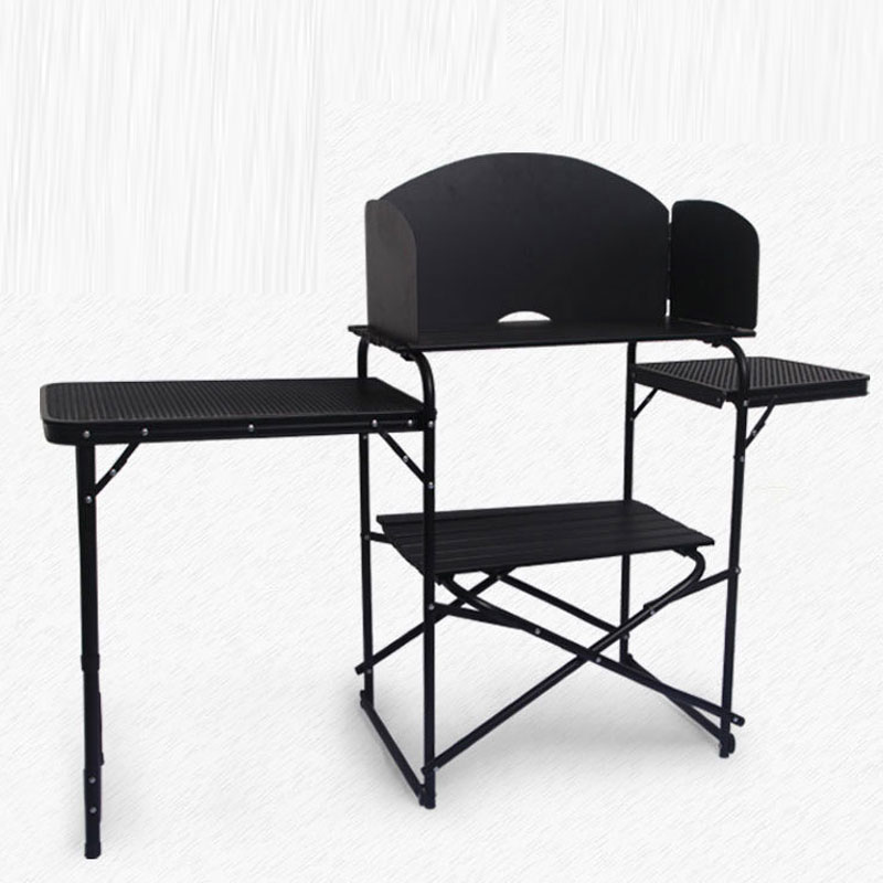 Factory Wholesale Portable Out - Camping Cooking Table With Windshield 评论和价格